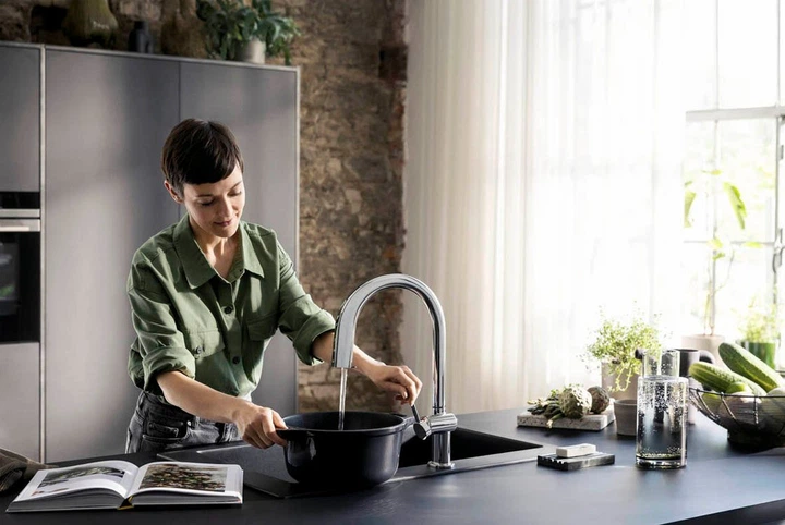 Змішувач hansgrohe Aqittura M91 SodaSystem 210 для кухонної мийки, хром 76836000 - изображение 4