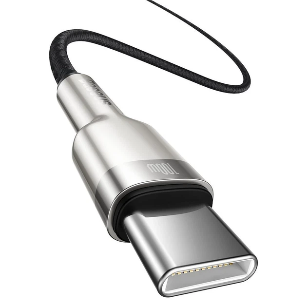 Кабель Baseus Cafule USB-C to USB-C 2m Black (CATJK-D01) - Фото 2 Кабель Baseus Cafule USB-C to USB-C 2m Black (CATJK-D01) - зображення 2