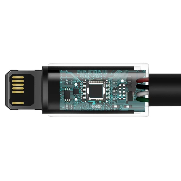 Кабель Baseus Tungsten Gold Fast Charging USB-A to Lightning 1m Black (CALWJ-01) - изображение 9