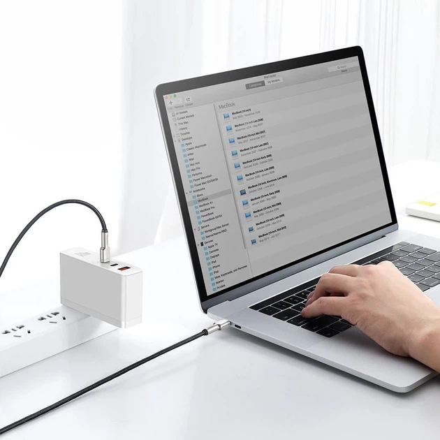 Кабель Baseus Cafule USB-C to USB-C 2m Black (CATJK-D01) - Фото 10 Кабель Baseus Cafule USB-C to USB-C 2m Black (CATJK-D01) - зображення 10