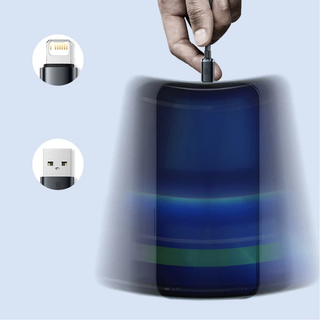 Кабель Baseus Crystal Shine USB-A to Lightning 2m Purple (CAJY000105) - зображення 15