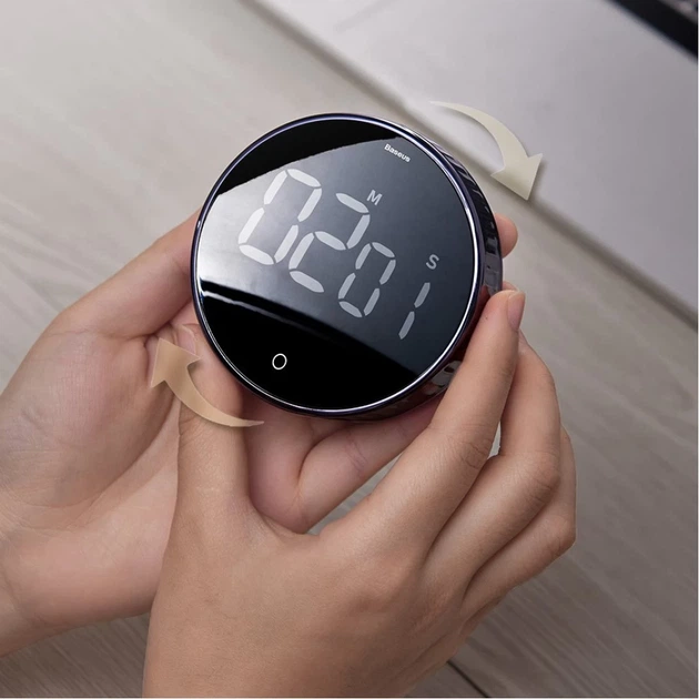 Таймер Baseus Heyo Rotation Countdown Timer Black (ACDJS-01) - Фото 11 Таймер Baseus Heyo Rotation Countdown Timer Black (ACDJS-01) - зображення 11