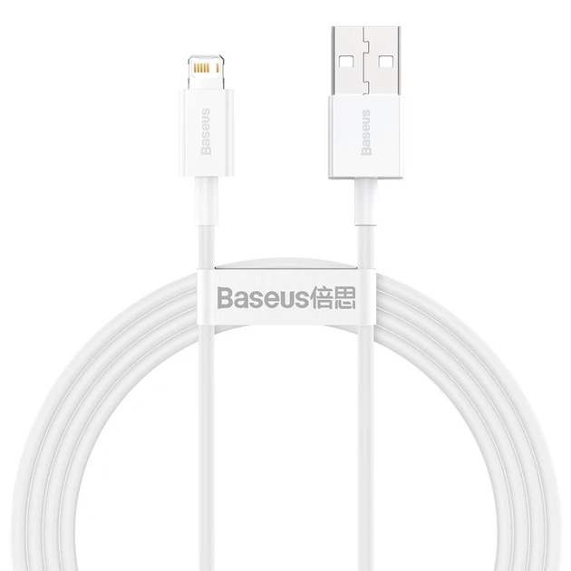 Кабель Baseus Superior USB-A to Lightning 1.5m White (CALYS-B02) - Фото 1 Кабель Baseus Superior USB-A to Lightning 1.5m White (CALYS-B02) - зображення 1