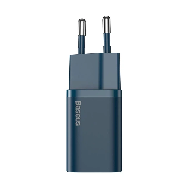Мережевий зарядний пристрій Baseus Super Silicone PD 20W USB-C Blue (CCSUP-B03) - зображення 2