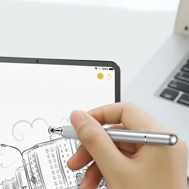 Стилус-ручка Baseus Golden Cudgel Capacitive Stylus Pen Silver (ACPCL-0S) - изображение 7