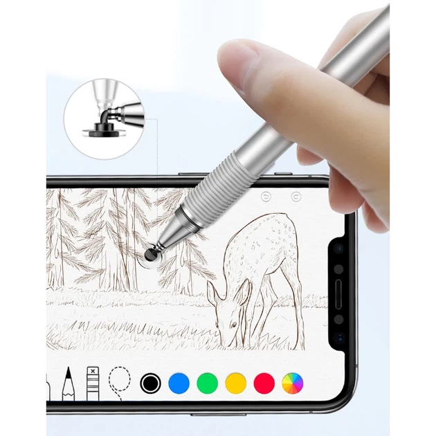 Стилус-ручка Baseus Golden Cudgel Capacitive Stylus Pen Silver (ACPCL-0S) - изображение 8