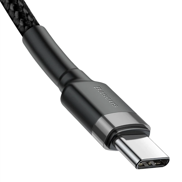Кабель Baseus Cafule USB-C to USB-C 2m Black/Grey (CATKLF-HG1) - Фото 5 Кабель Baseus Cafule USB-C to USB-C 2m Black/Grey (CATKLF-HG1) - изображение 5
