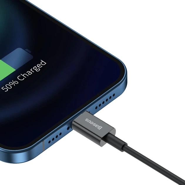 Кабель Baseus Superior Series Fast Charging USB-A to Lightning 2m Black (CALYS-C01) - Фото 8 Кабель Baseus Superior Series Fast Charging USB-A to Lightning 2m Black (CALYS-C01) - изображение 8