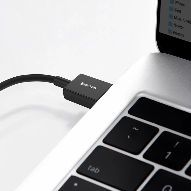 Кабель Baseus Superior Series Fast Charging USB-A to Lightning 2m Black (CALYS-C01) - Фото 10 Кабель Baseus Superior Series Fast Charging USB-A to Lightning 2m Black (CALYS-C01) - изображение 10