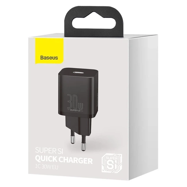 Сетевое зарядное устройство Baseus Super Si 30W USB-C Black (CCSUP-J01) - Фото 5 Сетевое зарядное устройство Baseus Super Si 30W USB-C Black (CCSUP-J01) - изображение 5