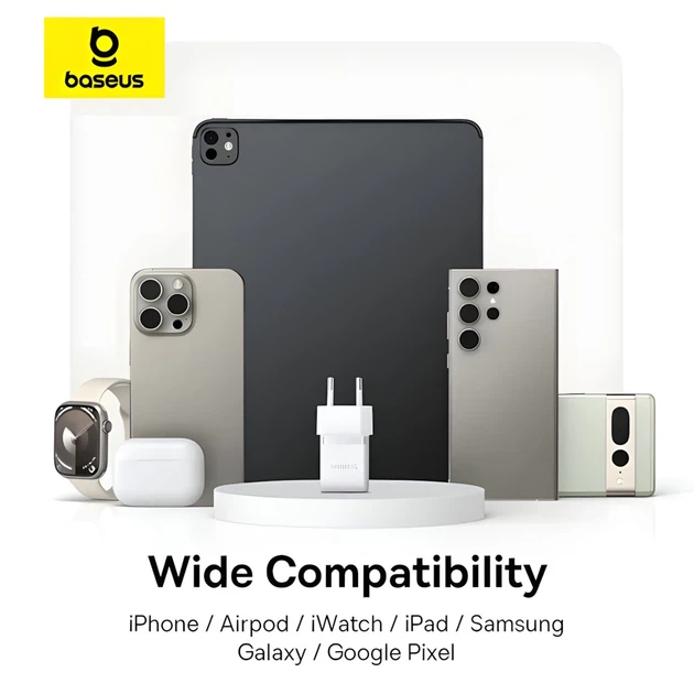Мережевий зарядний пристрій Baseus Palm PD/FC/QC 30W USB-C White (P10111605213-00) - зображення 7