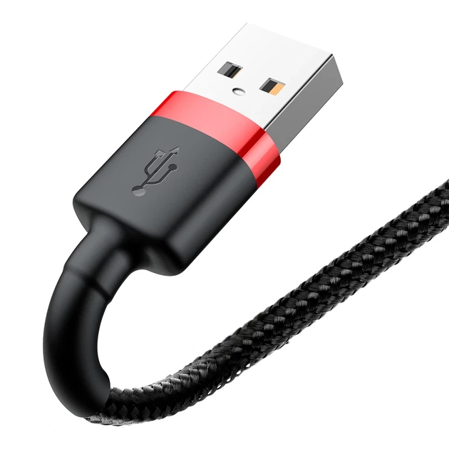 Кабель Baseus Kevlar Cable USB for Lightning 1.5A 2M Red+Black (CALKLF-C19) - зображення 3