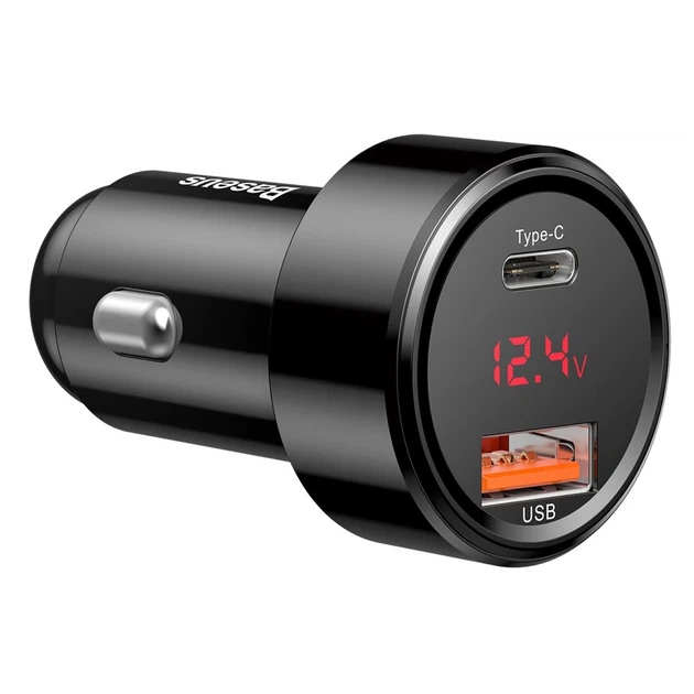 Автомобільний зарядний пристрій Baseus Magic Series QC 45W USB-A/USB-C Black (CCMLC20C-01) - зображення 5