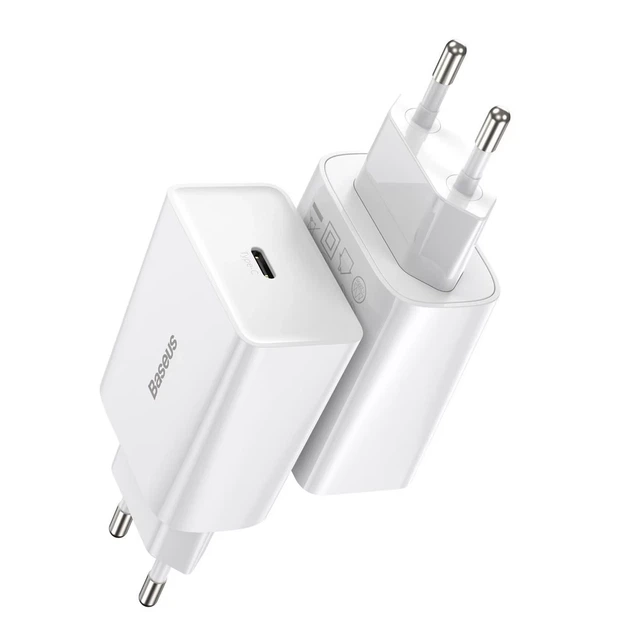 Сетевое зарядное устройство Baseus Speed Mini PD 20W USB-C White (CCFS-SN02) - Фото 3 Сетевое зарядное устройство Baseus Speed Mini PD 20W USB-C White (CCFS-SN02) - изображение 3