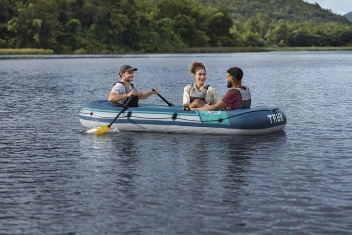 Надувний човен Bestway Hydro-Force Trek X3 294×137 см 3-місний з веслами та помпою - зображення 2