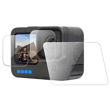 Захисне скло з ковпачком на обʼєктив для GoPro HERO 12 комплект 3-в-1 екран, передній дисплей, лінза - зображення 6