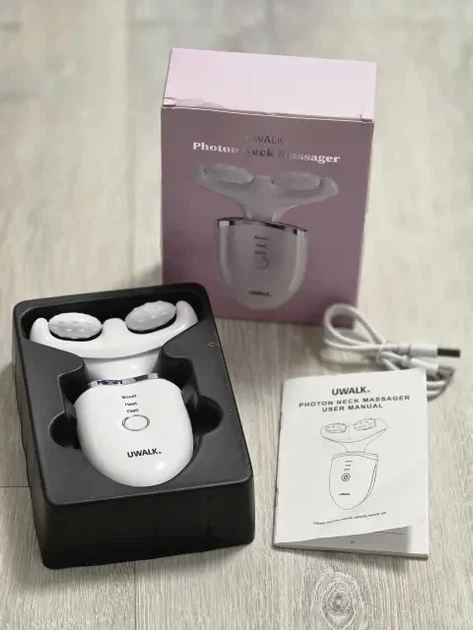 Микротоковый массажер для лица и шеи UWALK Photon Neck Massager White (Model 3201) - изображение 2