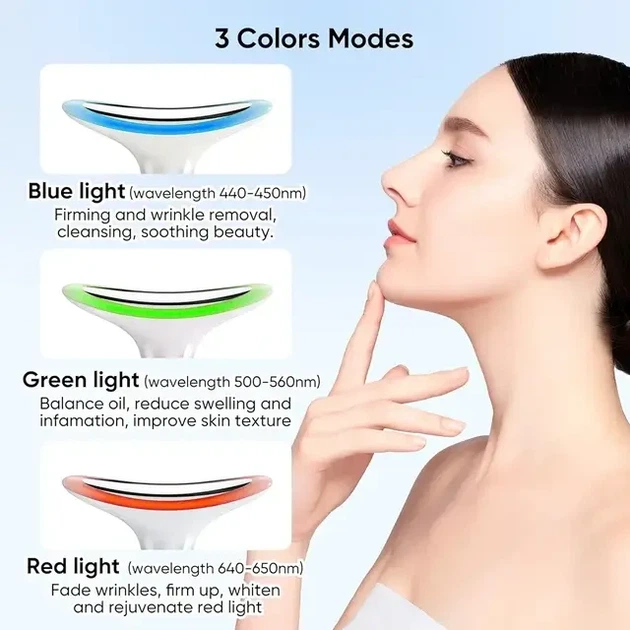 Микротоковый массажер для лица и шеи UWALK Photon Neck Massager White (Model 3201) - изображение 7
