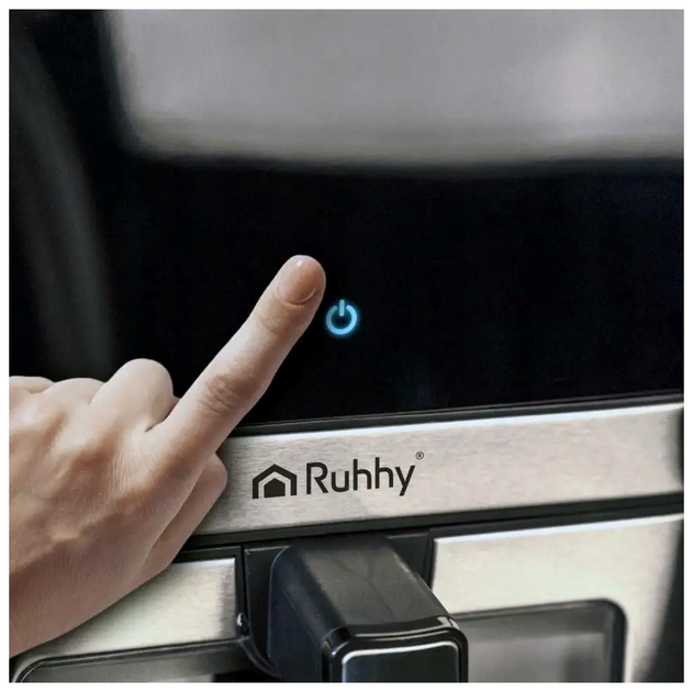 Аэрофритюрница 8 л 1800 Вт для кухни 10 программ черный с серебристым RUHHY CS-0173 - изображение 6