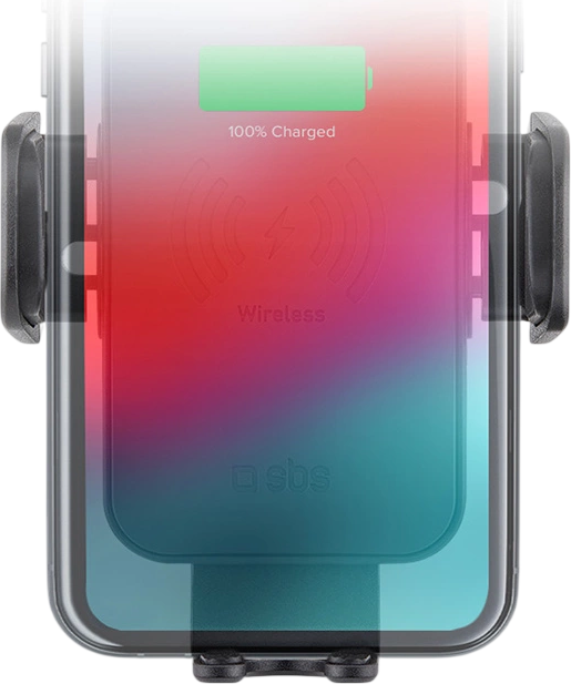 Автотримач для телефону SBS Smartphone holder with wireless charger for air vent Black (TESUPWIR15WAUT) - зображення 2