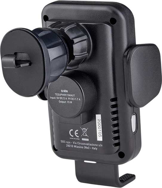 Автотримач для телефону SBS Smartphone holder with wireless charger for air vent Black (TESUPWIR15WAUT) - зображення 3