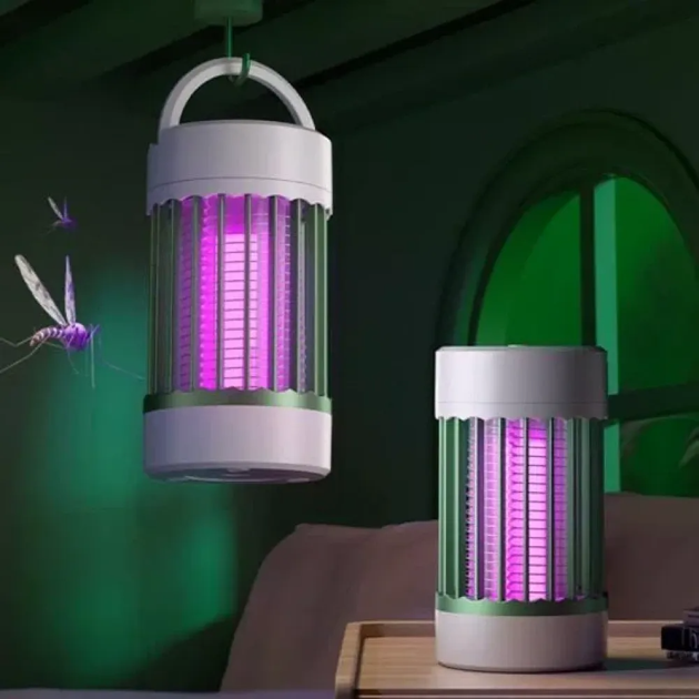Электрическая USB лампа ловушка для уничтожения насекомых комаров Camping Mosquito Lamp Черная Белый - Фото 3 Электрическая USB лампа ловушка для уничтожения насекомых комаров Camping Mosquito Lamp Черная Белый - изображение 3