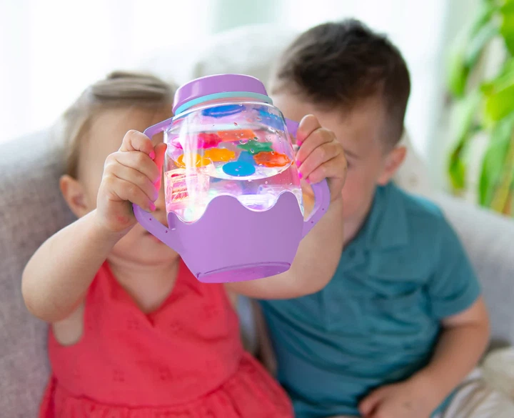 Sensoryczny słoik Glo Pals z podświetleniem Fioletowy (0850016823656) - obraz 2
