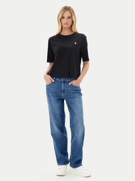 Футболка хлопковая женская Guess Colette Boxy T-Shirt V4BI21-I3Z14-JBLK L Jet Black A996 (7625408101000) - изображение 3