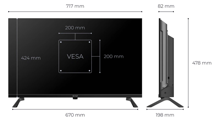 Телевізор Kivi QLED 32'' 32H820KB - Фото 2 Телевізор Kivi QLED 32'' 32H820KB - изображение 2