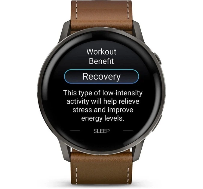 Смарт-годинник Garmin Venu 4 - 45 mm, Slate with Black Silicone Band and Brown Leather Band (010-03014-03) - изображение 3
