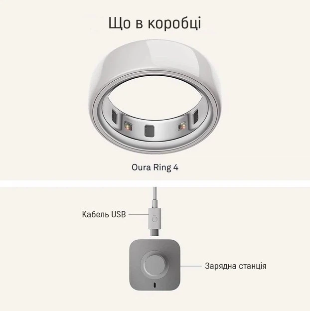 Розумне кільце Oura Ring 4 Ceramic Cloud Size 8 (JZ90-57460-08) - Фото 5 Розумне кільце Oura Ring 4 Ceramic Cloud Size 8 (JZ90-57460-08) - изображение 5
