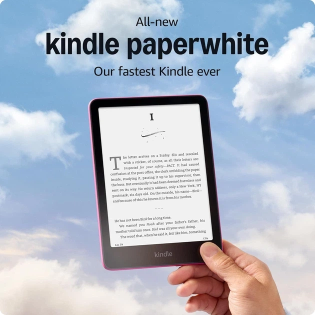 Електронна книга Amazon Kindle Paperwhite 12th Gen. 2024 16GB Raspberry - Фото 3 Електронна книга Amazon Kindle Paperwhite 12th Gen. 2024 16GB Raspberry - изображение 3