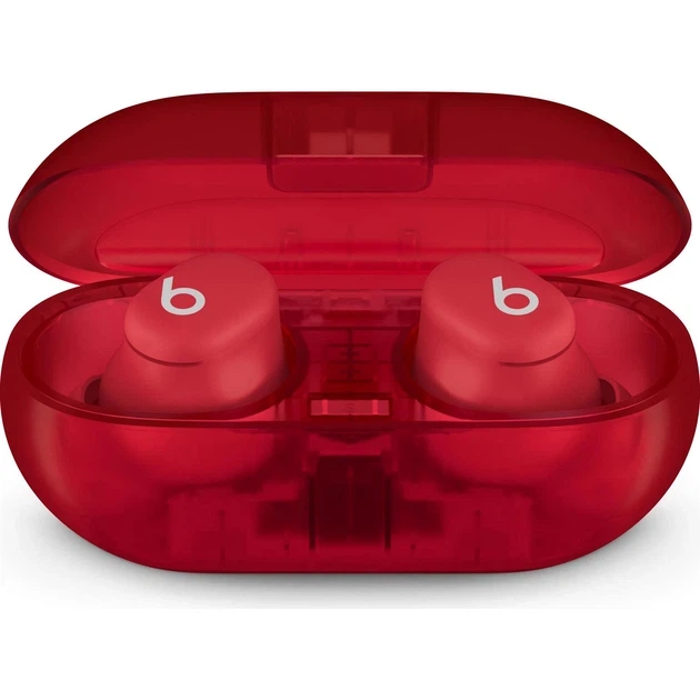 Навушники TWS Beats by Dr. Dre Solo Buds Transparent Red (MUW03) - Фото 3 Навушники TWS Beats by Dr. Dre Solo Buds Transparent Red (MUW03) - изображение 3