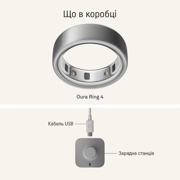 Смарт-кільце Oura Ring 4 Brushed Silver Size 10 (JZ90-54220-10) - изображение 2