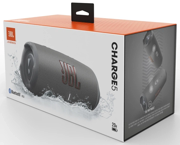 Портативна колонка JBL Charge 5 40W Grey (JBLCHARGE5GRY) - зображення 2