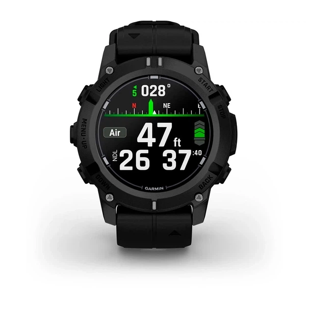 Смарт-годинник GARMIN Descent G2 Black with Black Silicone Band (010-02986-00, 010-02986-13) - изображение 3