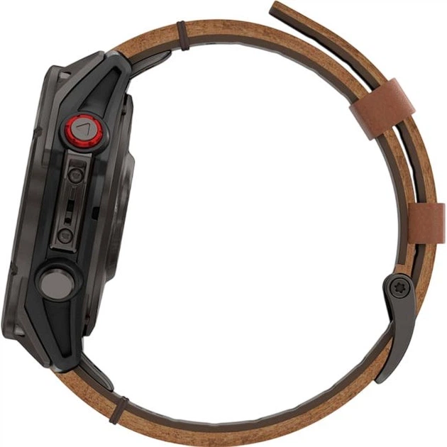 Смарт-годинник GARMIN Fenix 8 Pro 47mm AMOLED Carbon Gray DLC Titanium with Chestnut Leather Band (010-03198-40) - Фото 5 Смарт-годинник GARMIN Fenix 8 Pro 47mm AMOLED Carbon Gray DLC Titanium with Chestnut Leather Band (010-03198-40) - изображение 5