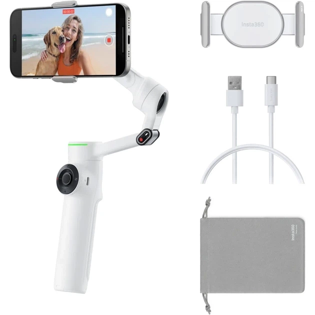 Стабілізатор відеозйомки Insta360 Flow 2 Pro White (CINSABQB-W) - Фото 2 Стабілізатор відеозйомки Insta360 Flow 2 Pro White (CINSABQB-W) - изображение 2