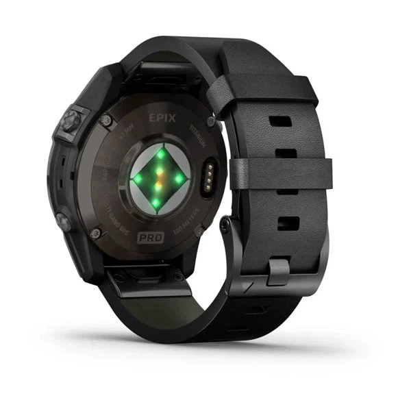 Смарт-годинник GARMIN Epix Pro (Gen 2) Sapphire 47mm Carbon G. DLC Tit. with B. Leather Band (010-02803-30) - Фото 2 Смарт-годинник GARMIN Epix Pro (Gen 2) Sapphire 47mm Carbon G. DLC Tit. with B. Leather Band (010-02803-30) - изображение 2