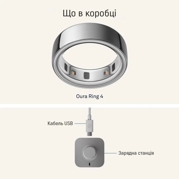 Розумне кільце Oura Ring 4 Silver Size 10 (JZ90-54217-10) - Фото 8 Розумне кільце Oura Ring 4 Silver Size 10 (JZ90-54217-10) - изображение 8