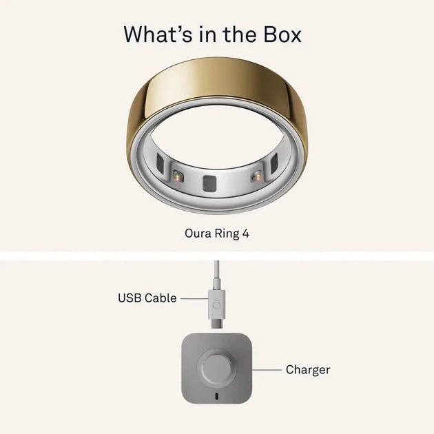 Смарт-кільце Oura Ring 4 Size 8 Gold (JZ90-54216-08) [159934 - изображение 4