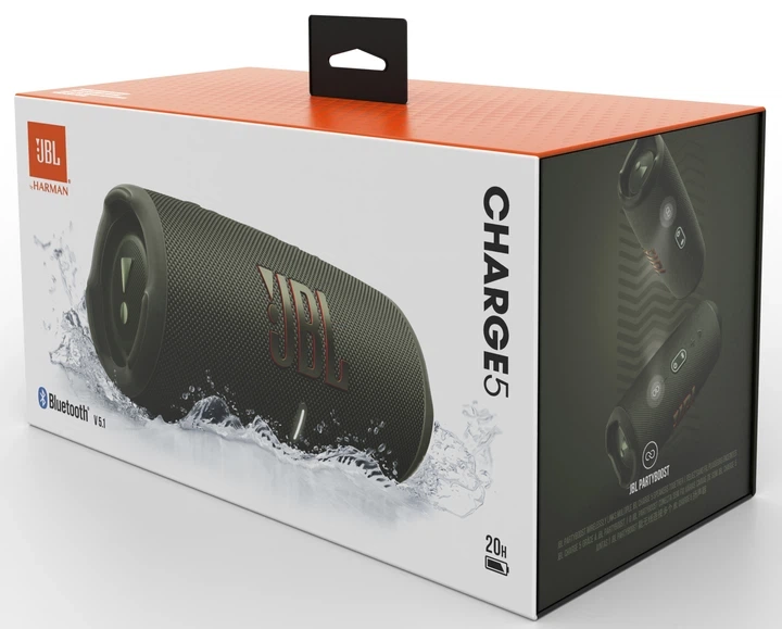 Портативна колонка JBL Charge 5 40W Green (JBLCHARGE5GRN) - Фото 2 Портативна колонка JBL Charge 5 40W Green (JBLCHARGE5GRN) - зображення 2