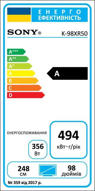 Телевізор Sony MiniLED 98" BRAVIA 5 K-98XR50 - Фото 2 Телевізор Sony MiniLED 98" BRAVIA 5 K-98XR50 - изображение 2