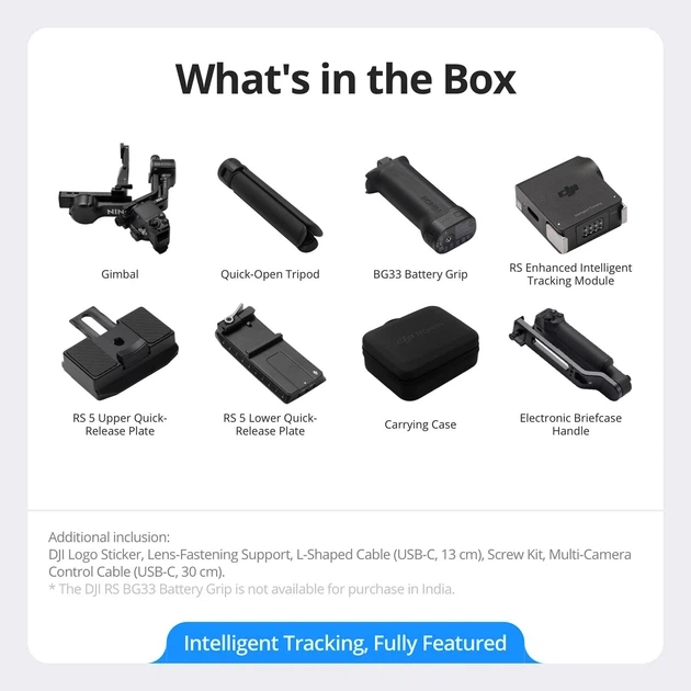 Стабілізатор для камери DJI RS 5 Combo (CP.RN.00000497.03) - Фото 5 Стабілізатор для камери DJI RS 5 Combo (CP.RN.00000497.03) - изображение 5