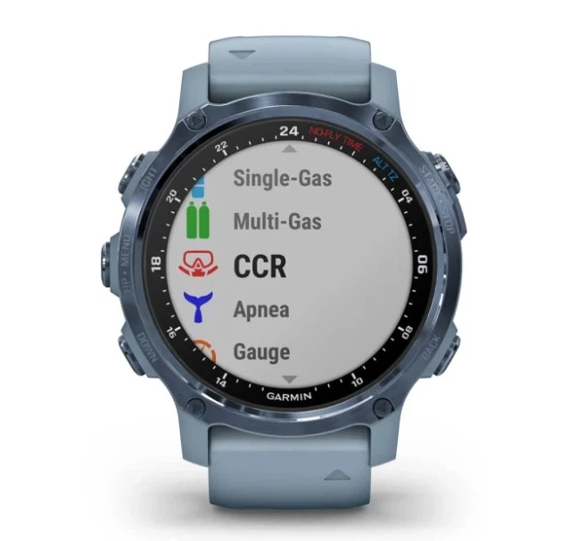 Смарт-годинник GARMIN Descent Mk2S Mineral Blue with Sea Foam Silicone Band (010-02403-07) - Фото 3 Смарт-годинник GARMIN Descent Mk2S Mineral Blue with Sea Foam Silicone Band (010-02403-07) - изображение 3