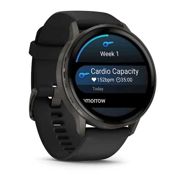 Смарт-годинник GARMIN Venu 4 45 mm Slate with Black Silicone Band (010-03014-00/40) - изображение 4