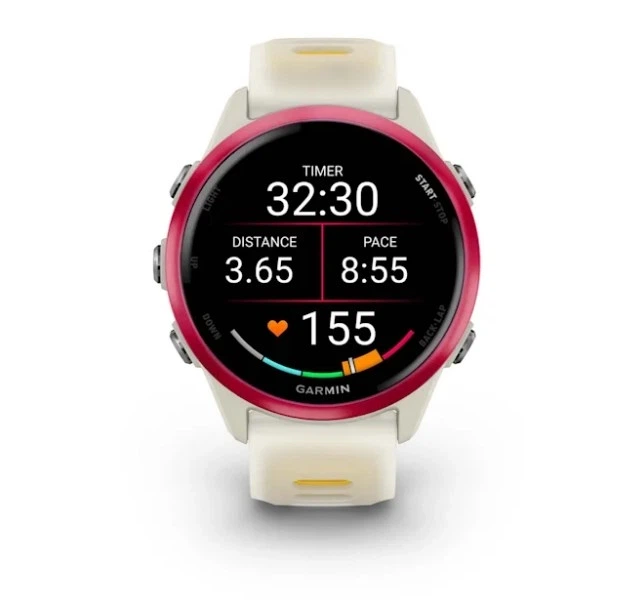 Смарт-годинник GARMIN Forerunner 570 42mm Raspberry Aluminum with Translucent Bone/Mango Band (010-02970-02/42) - Фото 7 Смарт-годинник GARMIN Forerunner 570 42mm Raspberry Aluminum with Translucent Bone/Mango Band (010-02970-02/42) - изображение 7