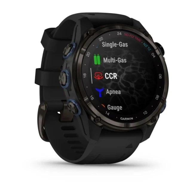Смарт-годинник GARMIN Descent Mk3i 43 mm Carbon Gray DLC Titanium w. Black Silicone Band (010-02753-10/11) - Фото 4 Смарт-годинник GARMIN Descent Mk3i 43 mm Carbon Gray DLC Titanium w. Black Silicone Band (010-02753-10/11) - зображення 4