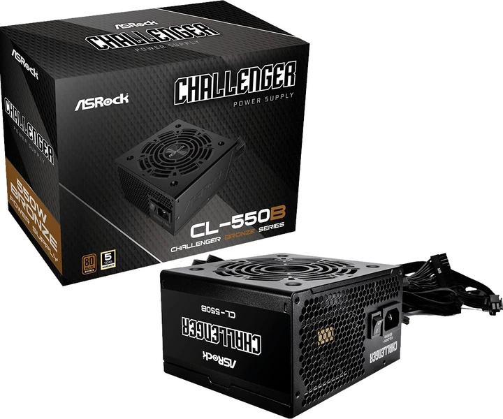 Блок живлення ASRock Challenger CL-550B 550W Black (90-UXC055-BNEAAA) - зображення 2
