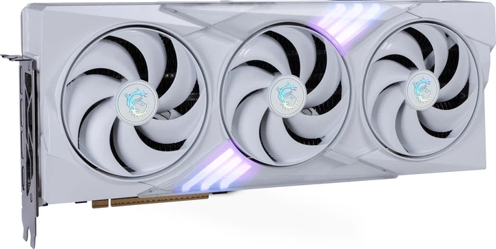 Відеокарта MSI PCI-Ex GeForce RTX 5080 GAMING TRIO OC WHITE 16GB GDDR7 (256bit) (2715/30000) (HDMI, 3 x DisplayPort) (RTX 5080 16G GAMING TRIO OC WHITE) - Фото 4 Відеокарта MSI PCI-Ex GeForce RTX 5080 GAMING TRIO OC WHITE 16GB GDDR7 (256bit) (2715/30000) (HDMI, 3 x DisplayPort) (RTX 5080 16G GAMING TRIO OC WHITE) - изображение 4